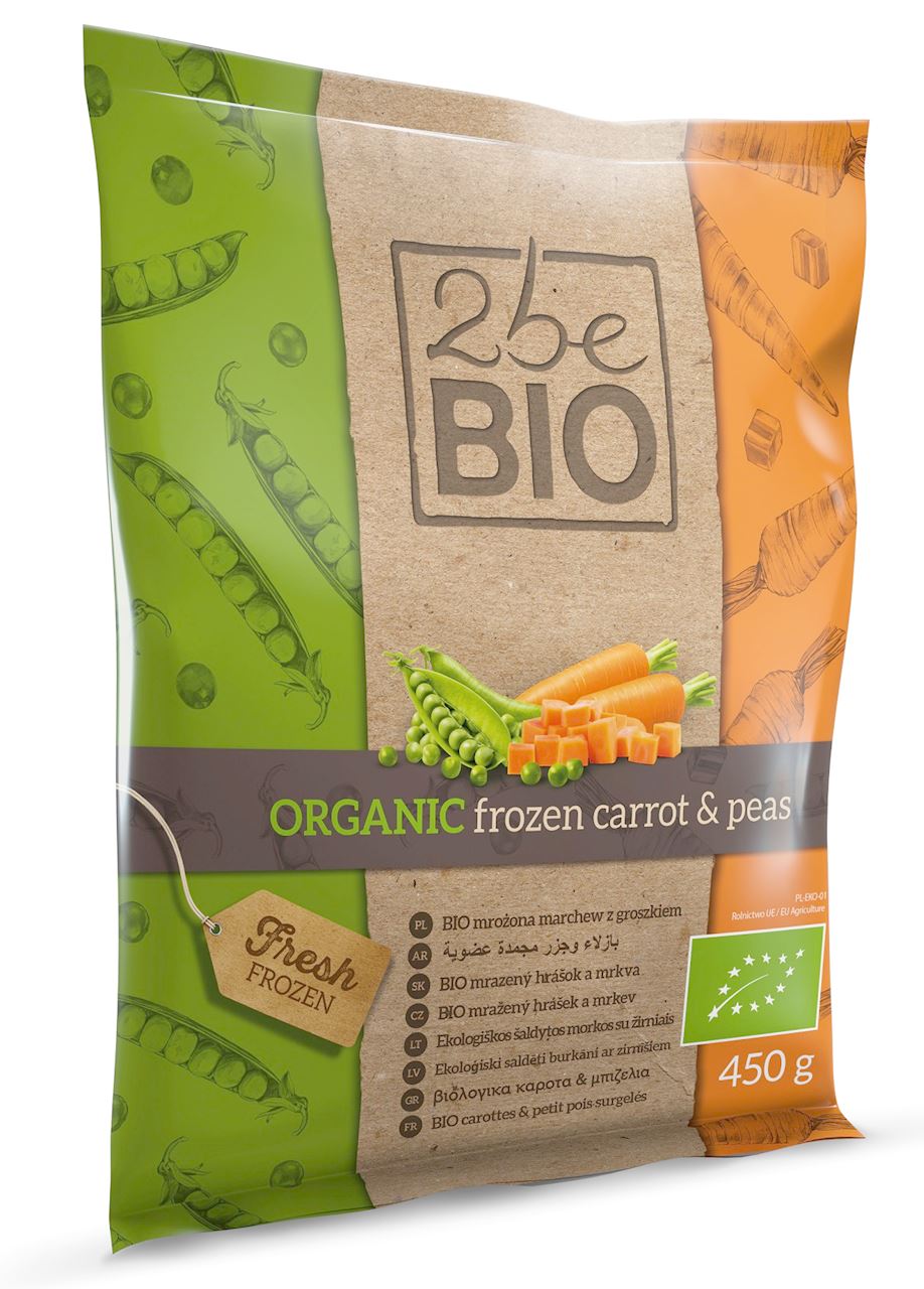 MARCHEWKA Z GROSZKIEM MROŻONA BIO 450 g 2beBIO Sklep Ekologiczny