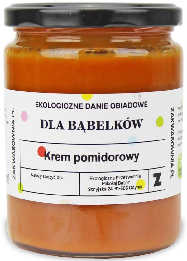 ZUPA KREM POMIDOROWY DLA BĄBELKÓW BIO 540 ml - DELIKATNA (ZAKWASOWNIA)
