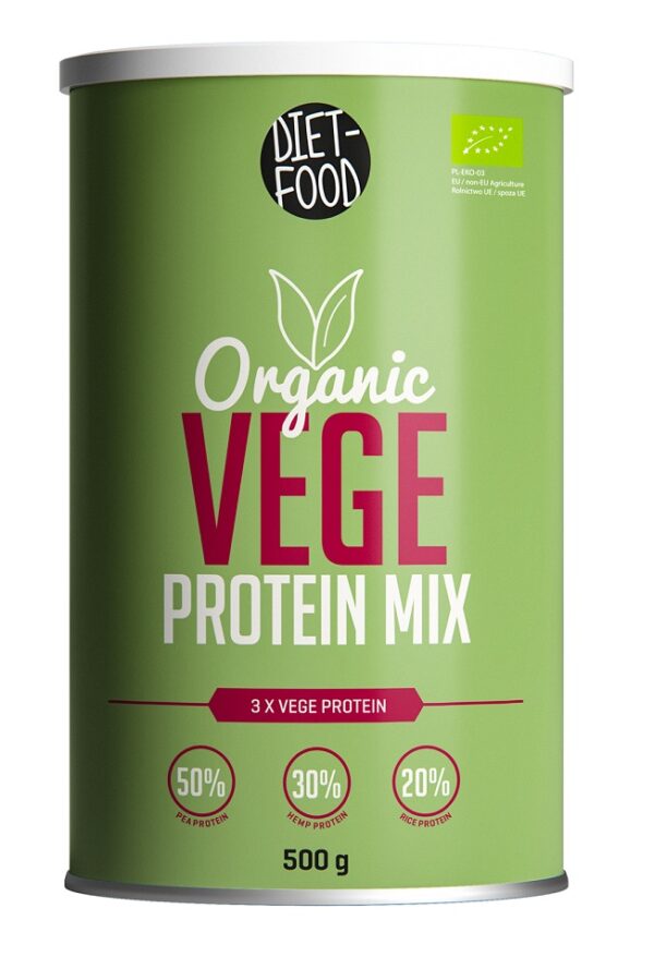 MIESZANKA BIAŁEK WEGAŃSKICH BIO 500 G - DIET-FOOD