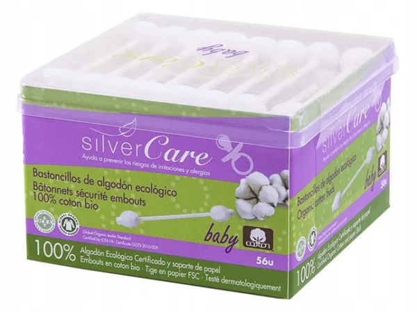 PATYCZKI HIGIENICZNE BAWEŁNIANE DLA DZIECI 60 szt. - SILVER CARE