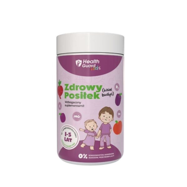 HEALTH GUARD BY CF Kids: Zdrowy Posiłek - wzbogacony suplementami! (wsparcie przy zaparciach) - śliwka, kisiel/budyń 500 g